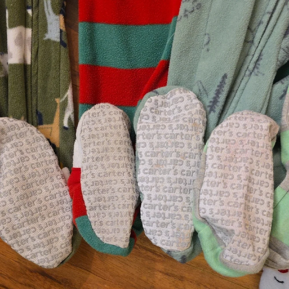 Carter's Green and Red Footies One Piece